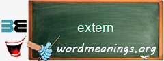 WordMeaning blackboard for extern